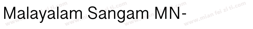 Malayalam Sangam MN字体转换